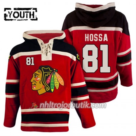 Barn Ishockey Chicago Blackhawks Marian Hossa 81 Röd Sawyer Hooded Sweatshirt